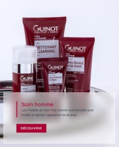 Guinot soins pour hommes en institut de beauté