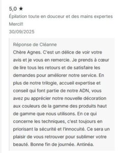 EPILATION EN INSTITUT DE BEAUTE